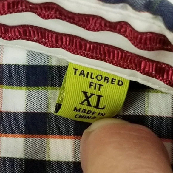 Robert Graham "X" Tailored Fit XL Men's Embroidered Logo Black White Red Trim - Picture 3 of 10